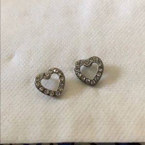 Heart Shaped Diamond Earrings